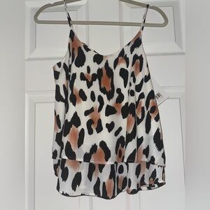 Peach Love California cheetah leopard tank - size S